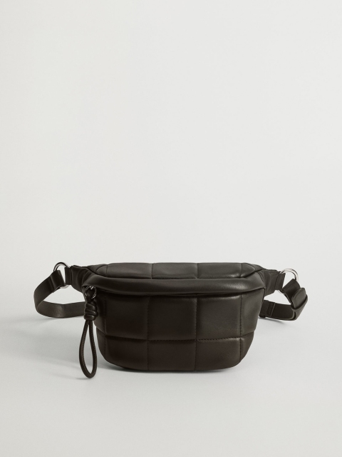 

MANGO Women Black Quilted Fanny Pack