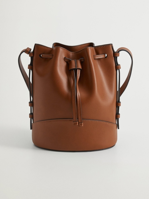 

MANGO Brown Solid Sling Bag
