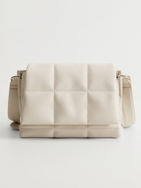

MANGO Off-White Quilted Sling Bag