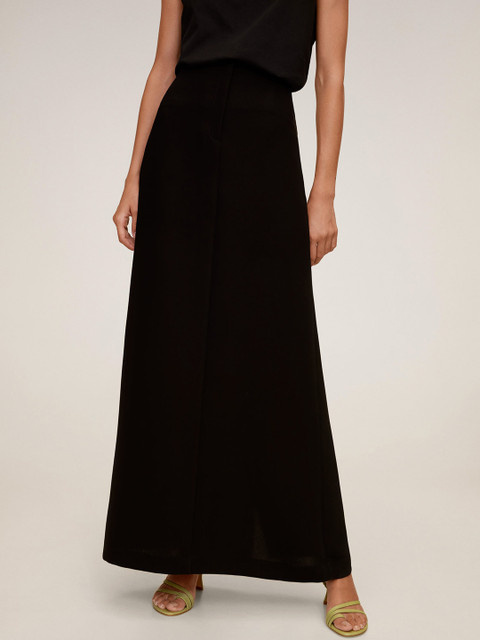 

MANGO Women Black Solid Maxi Skirt