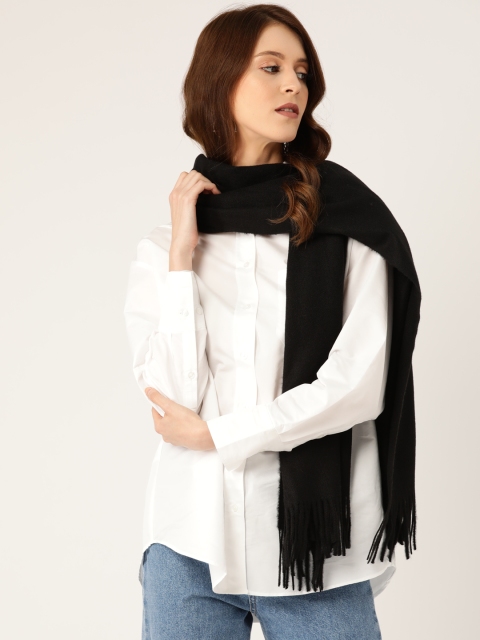 

MANGO Women Black Solid Scarf