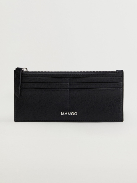 

MANGO Women Black Solid Card Holder