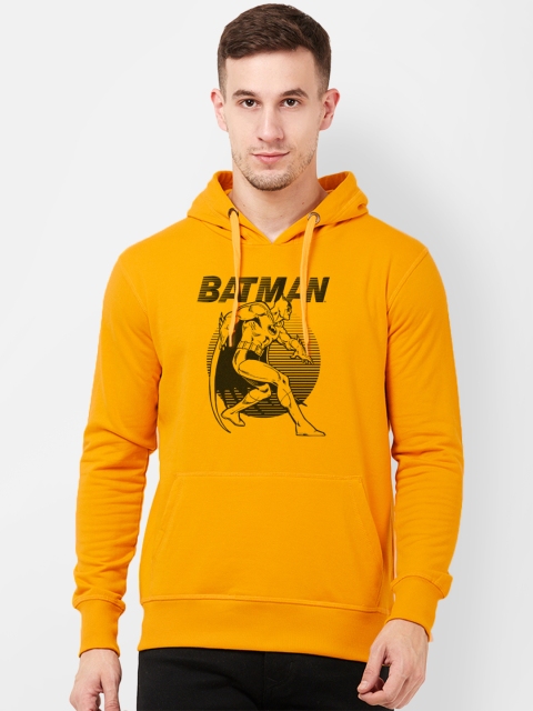 

Free Authority Men Yellow & Black Batman Print Hooded Sweatshirt