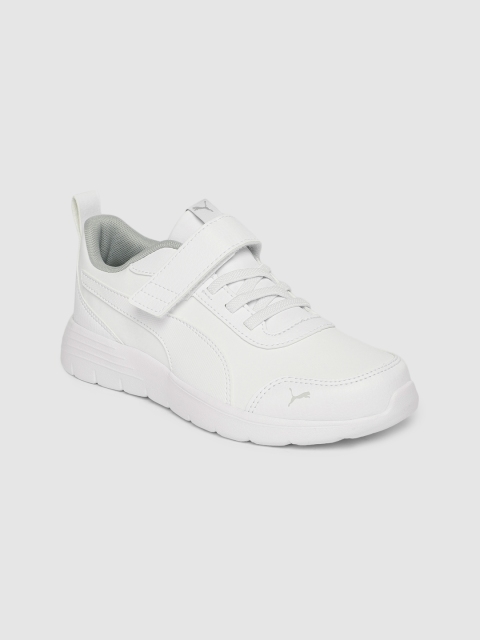

Puma Boys White Flex Renew SL AC PS Running Shoes