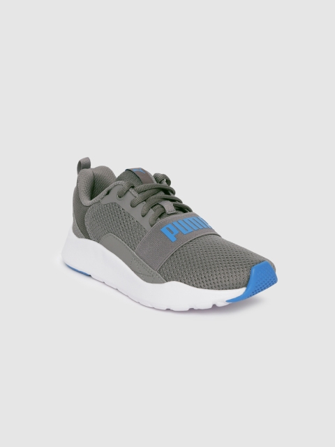

Puma Boys Grey Solid Wired PS Sneakers