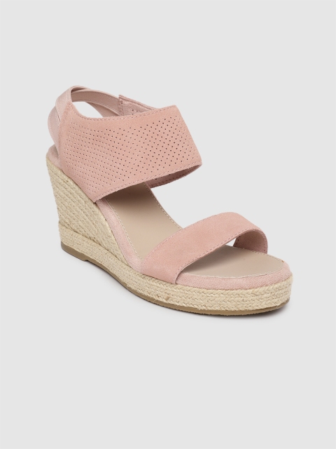 

Skechers Women Pink Suede Wedge Sandals
