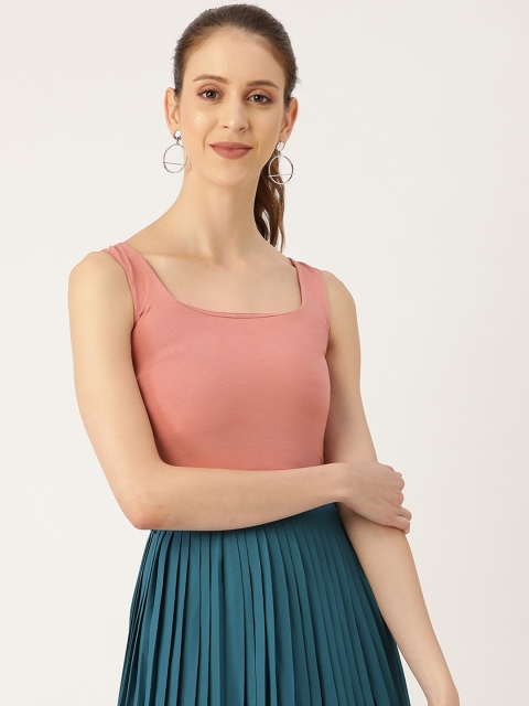 

20Dresses Women Pink Solid Fitted Top