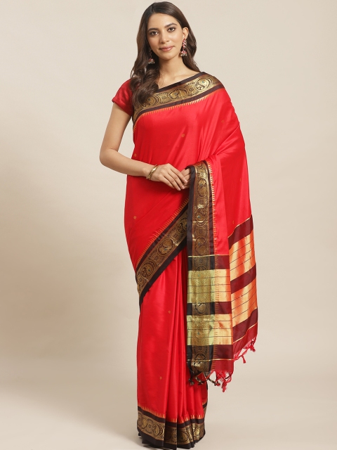 

KALINI Red Woven Design Saree