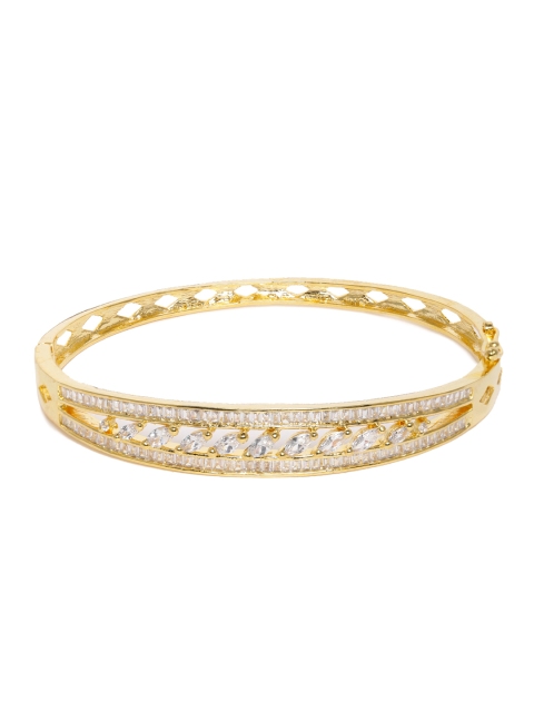 

LAIDA Gold-Plated Studded Handcrafted Bangle-Style Bracelet