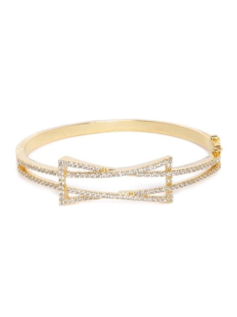 

LAIDA Gold-Toned Gold Plated American Diamond Studded Handcrafted Bracelet