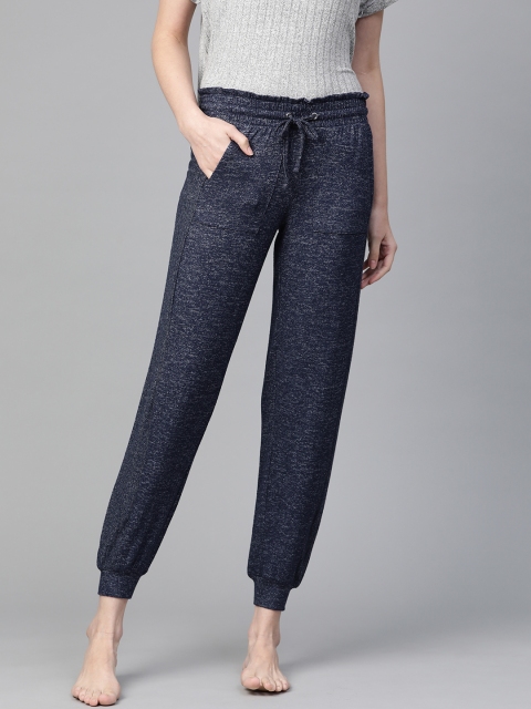 

Marks & Spencer Women Navy Blue Solid Lounge Pants