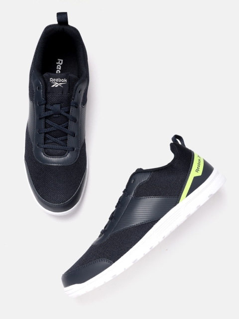 

Reebok Men Navy Bridgeport Striped Running Shoes, Navy blue