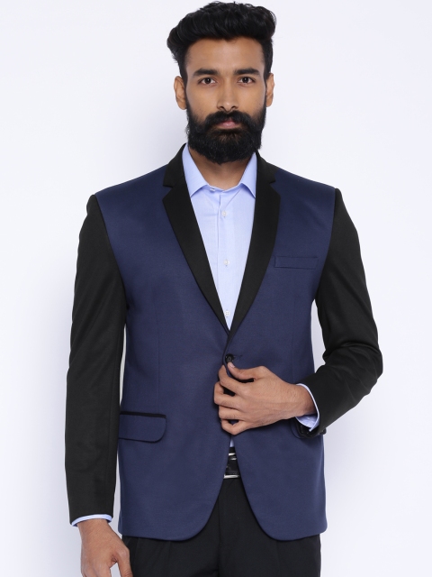 

Four One Oh Navy Single-Breasted Blazer, Navy blue
