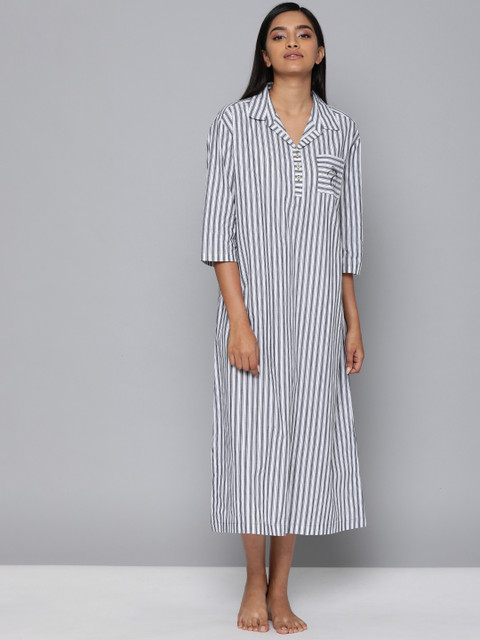 

Chemistry Grey & White Striped Nightdress