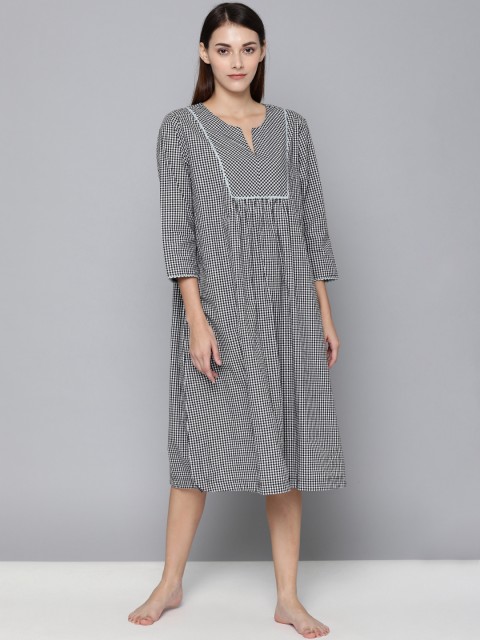 

Chemistry Black & White Checked Nightdress