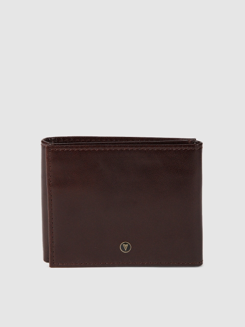 

Van Heusen Men Brown Leather Solid Two Fold Wallet