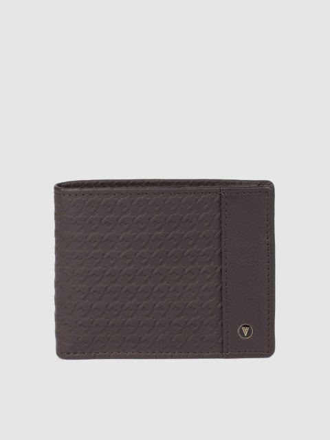 

Van Heusen Men Brown Textured Leather Two Fold Wallet