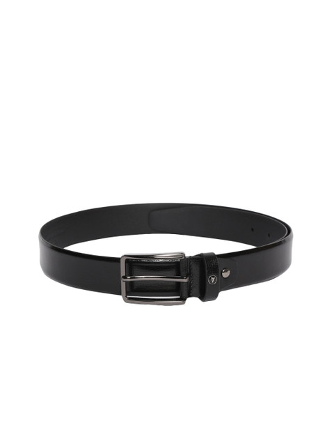 

Van Heusen Men Black Solid Leather Belt