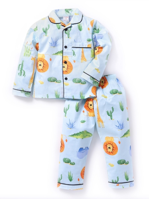 

NAUTI KIDZ Boys Multicoloured Printed Night suit, Multi