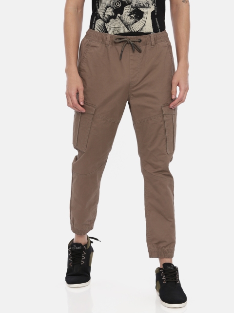 

Breakbounce Men Brown Slim Fit Solid Cargos