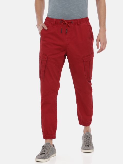 

Breakbounce Men Red Slim Fit Solid Chinos