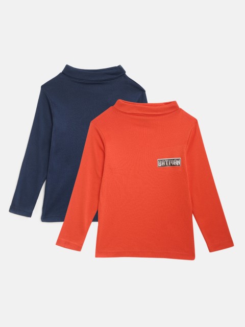 

Eteenz Boys Pack of 2 Assorted Solid Turtle Neck T-shirts