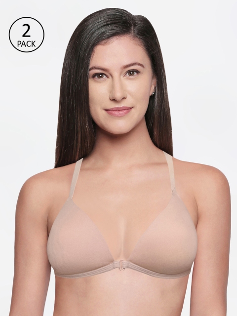 

Bodycare Beige Solid Non-Wired Heavily Padded Plunge Bra