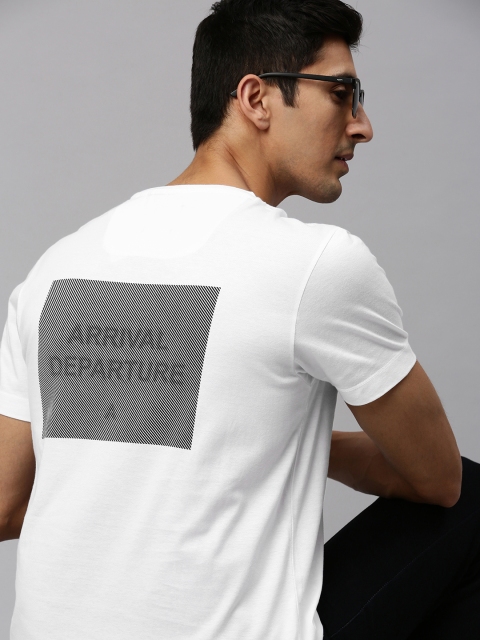 

Arrow New York Men White Printed Round Neck T-shirt