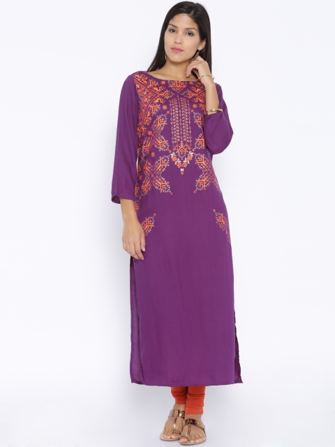 

Vishudh Purple Printed Kurta