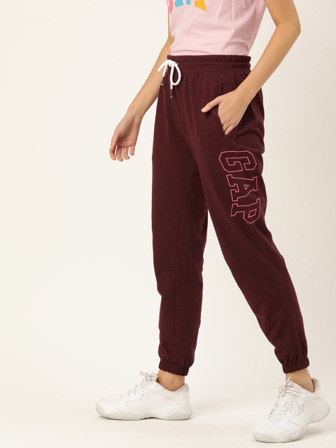 

GAP Women Maroon Printed Regular Fit Joggers