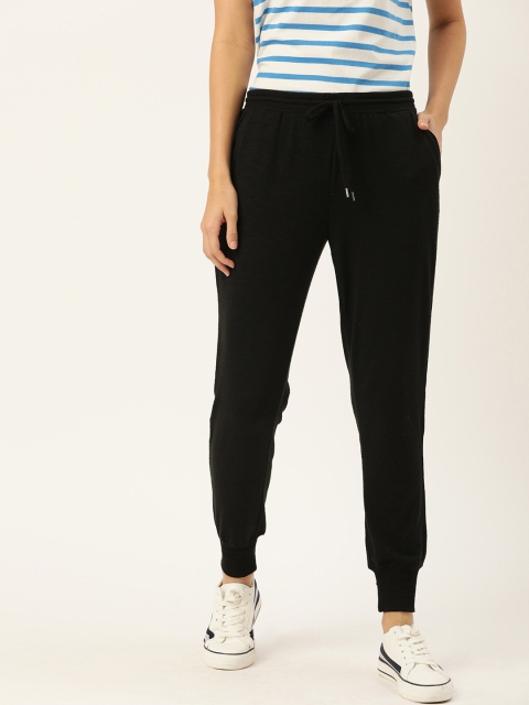 

GAP Women Black Solid Regular Fit Joggers