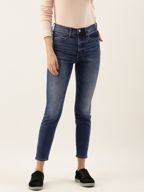 

GAP Women Blue Skinny Fit Mid-Rise Clean Look Stretchable Cropped Jeans