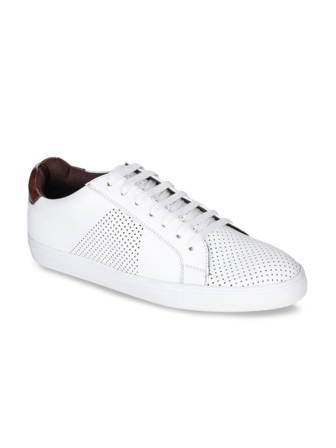 

CASOR Men White Perforations Sneakers