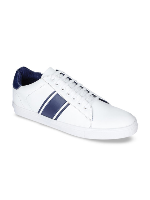 

CASOR Men White & Blue Colourblocked Sneakers