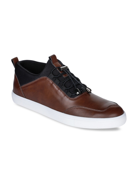 

CASOR Men Brown & Black Colourblocked Sneakers