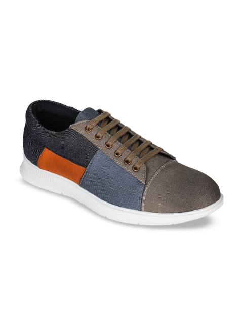 

CASOR Men Black & Brown Colourblocked Sneakers