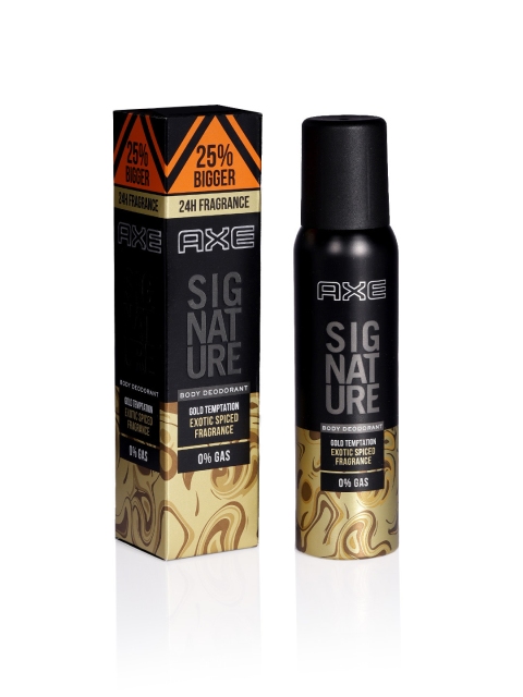 

AXE Men Signature Gold Temptation Body Deodorant - Exotic Spiced 154 ml, Black
