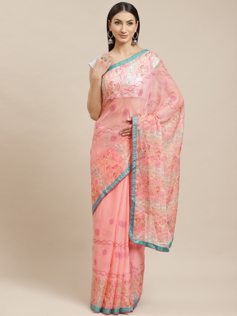 

Shaily Pink Printed Saree