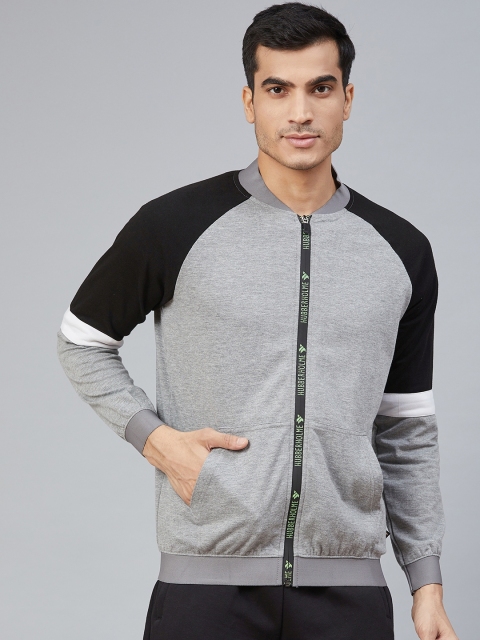 

Hubberholme Men Grey Melange Solid Sweatshirt