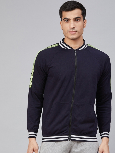 

Hubberholme Men Navy Blue Solid Sweatshirt