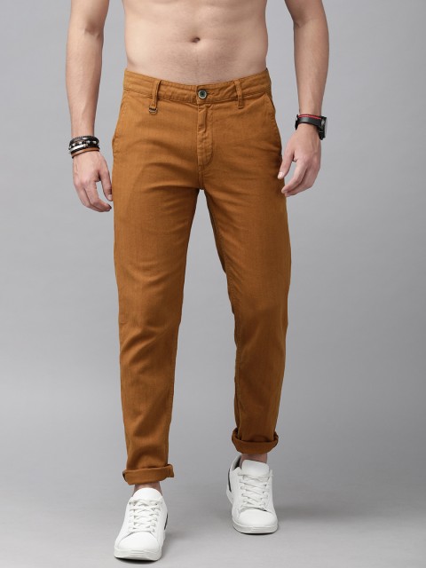

Roadster Men Camel Brown Regular Fit Solid Chinos