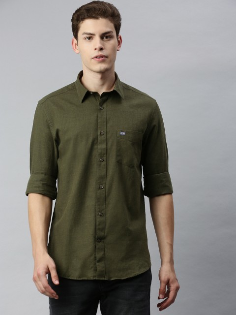 

Arrow Sport Men Green Slim Fit Solid Casual Shirt