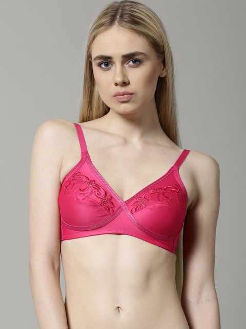 

Marks & Spencer Pink Embroidered Non-Wired Full Cup Bra 7020F