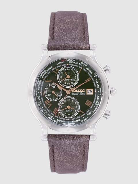 

SEIKO Men Green Perpetual Chronograph Watch SPL057P1