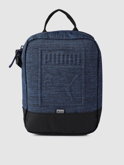 

Puma Navy Blue & Black Self Design Sling Bag