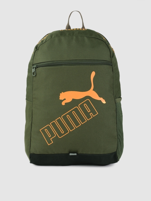 

Puma Unisex Olive Green Solid Phase Backpack
