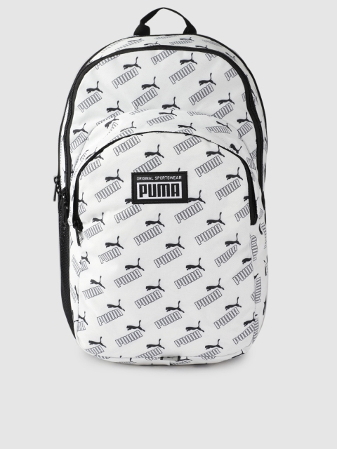 

Puma Unisex White Graphic Academy Backpack