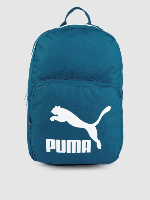 

Puma Unisex Blue & White Brand Logo Printed Originals Backpack