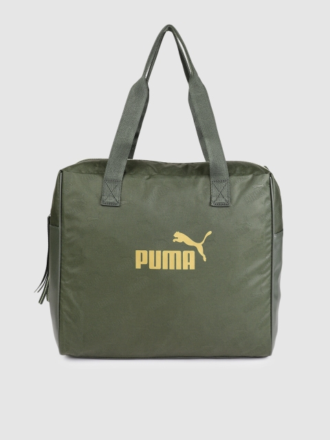 

Puma Olive Green Solid Handheld Bag