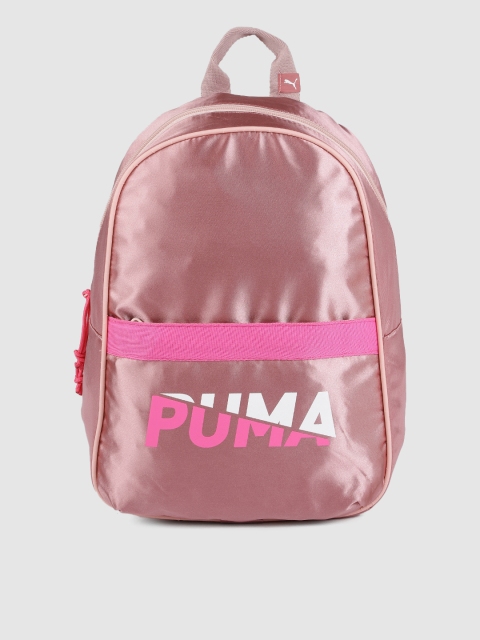 

Puma Women Rose Pink Brand Logo Printed Core Base Backpack